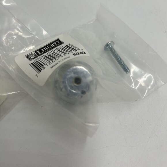 Lot of 2 Liberty Hardware P50154C-CHR-C Satin Chrome Round Cabinet Knob NEW - Picture 4 of 4